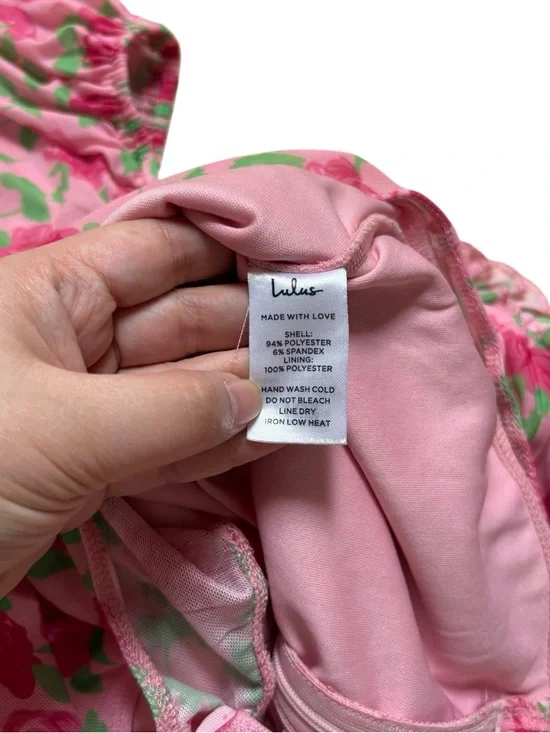 Lulus Pink Bodysuit Floral Size Medium - Picture 5 of 5